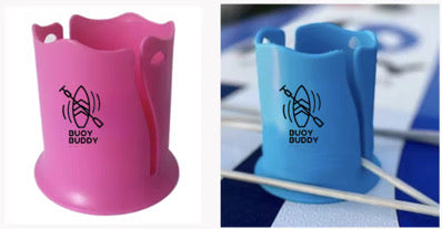 Buoy Buddy 1.0 – Paddleboard & Kayak Cup Holder (Plastic, 5lb Capacity, Deck String Attachment)
